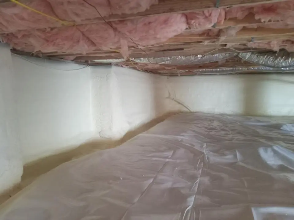 Crawl space encapsulation with closed-cell spray foam for Roof Waterproofing in Mamaroneck